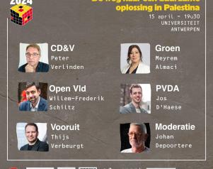 sprekers verkiezingsdebat Palestina Antwerpen 2024